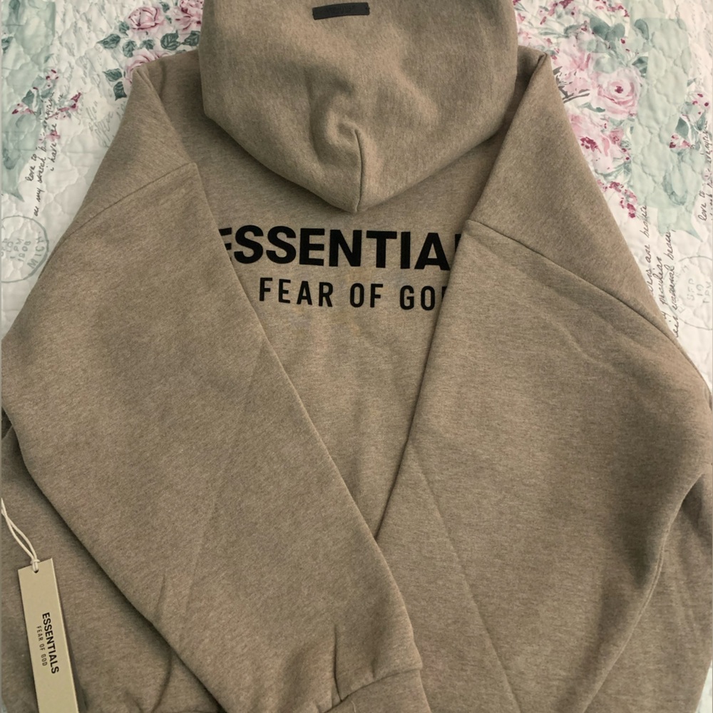 Fear of God Essentials hoodie in heather gray Size L